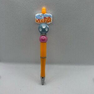 Handmade focal bead pen - funny adult theme